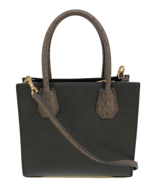 MICHAEL KORS（マイケルコース）MICHAEL KORS (マイケル・コース) 2WAYバッグ ブラック×ブラウンの古着・服飾アイテム