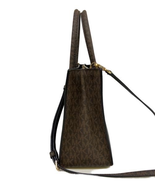 MICHAEL KORS（マイケルコース）MICHAEL KORS (マイケル・コース) 2WAYバッグ ブラック×ブラウンの古着・服飾アイテム
