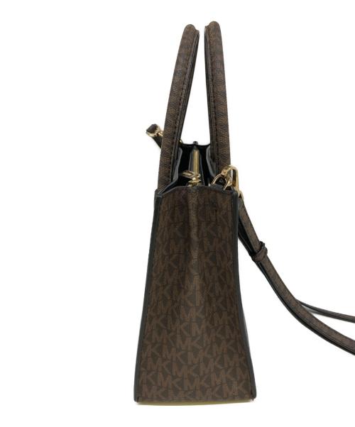 MICHAEL KORS（マイケルコース）MICHAEL KORS (マイケル・コース) 2WAYバッグ ブラック×ブラウンの古着・服飾アイテム