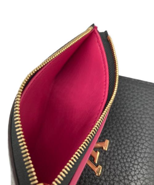 LOUIS VUITTON（ルイ ヴィトン）LOUIS VUITTON (ルイ ヴィトン) 3つ折り財布 ブラック×ピンクの古着・服飾アイテム