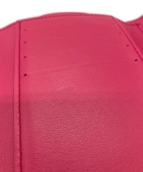 LOUIS VUITTON（ルイ ヴィトン）LOUIS VUITTON (ルイ ヴィトン) 3つ折り財布 ブラック×ピンクの古着・服飾アイテム