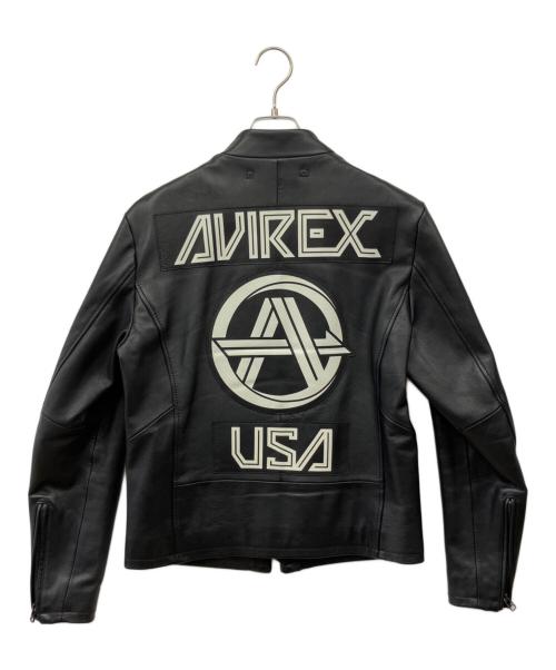 AVIREX（アヴィレックス）AVIREX (アヴィレックス) ライダースジャケット ブラック サイズ:M　の古着・服飾アイテム