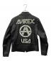 AVIREX (アヴィレックス) ライダースジャケット ブラック サイズ:M　：20000円