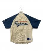 KEBOZケボズ）の古着「ベースボールシャツ」｜アイボリー×ブルー