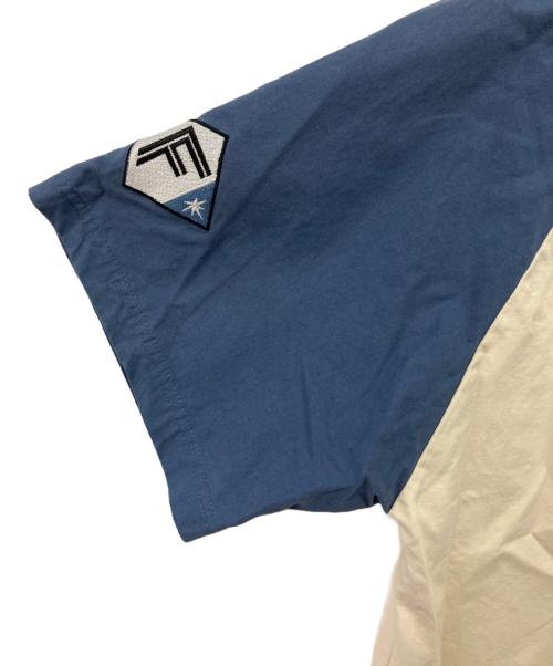 KEBOZ（ケボズ）KEBOZ (ケボズ) ベースボールシャツ アイボリー×ブルー サイズ:Sの古着・服飾アイテム