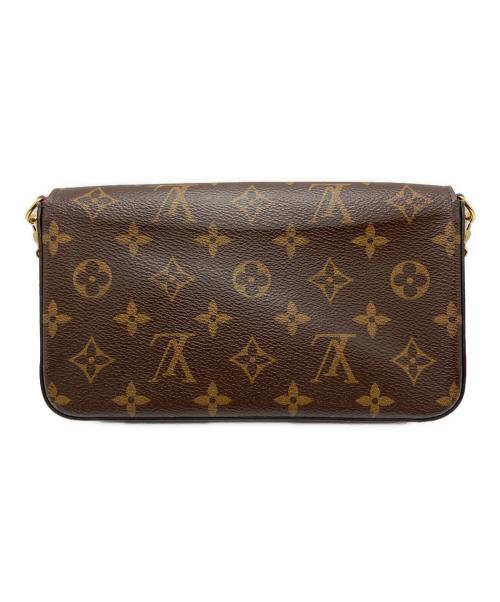 LOUIS VUITTON（ルイ ヴィトン）LOUIS VUITTON (ルイ ヴィトン) ショルダーウォレット ブラウン×レッドの古着・服飾アイテム