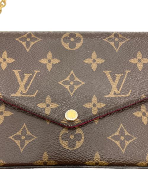 LOUIS VUITTON（ルイ ヴィトン）LOUIS VUITTON (ルイ ヴィトン) ショルダーウォレット ブラウン×レッドの古着・服飾アイテム