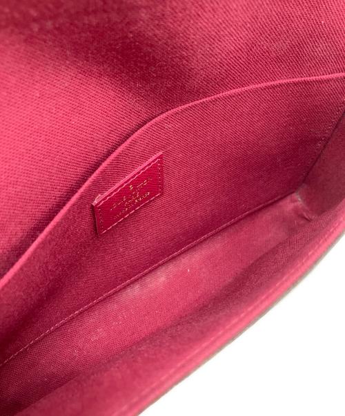 LOUIS VUITTON（ルイ ヴィトン）LOUIS VUITTON (ルイ ヴィトン) ショルダーウォレット ブラウン×レッドの古着・服飾アイテム