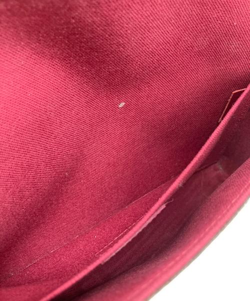 LOUIS VUITTON（ルイ ヴィトン）LOUIS VUITTON (ルイ ヴィトン) ショルダーウォレット ブラウン×レッドの古着・服飾アイテム