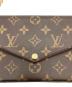 中古・古着 LOUIS VUITTON (ルイ ヴィトン) ショルダーウォレット ブラウン×レッド：140000円