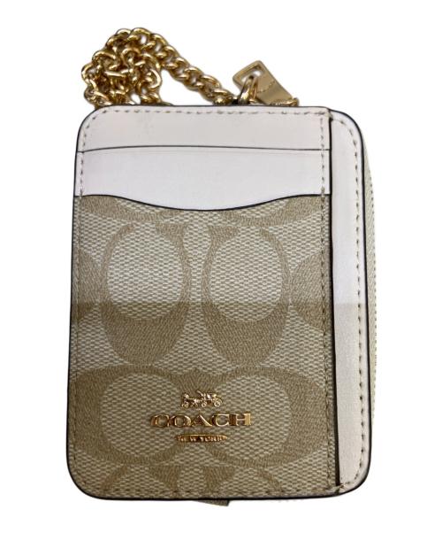 COACH（コーチ）COACH (コーチ) コインケース ベージュの古着・服飾アイテム