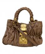 MIU MIUミュウミュウ）の古着「2WAYショルダーバッグ」｜ブラウン