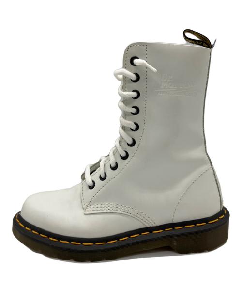 Dr.Martens（ドクターマーチン）Dr.Martens (ドクターマーチン) 10ホールブーツ ホワイト サイズ:25㎝の古着・服飾アイテム
