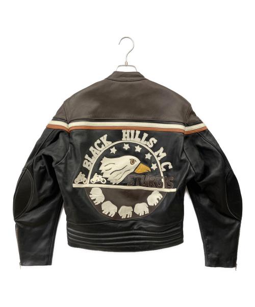 BLACK HILLS（ブラックヒルズ）BLACK HILLS (ブラックヒルズ) レザージャケット ブラック サイズ:L　の古着・服飾アイテム