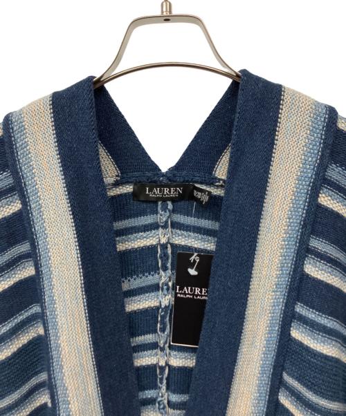 LAUREN RALPH LAUREN（ローレンラルフローレン）LAUREN RALPH LAUREN (ローレンラルフローレン) 厚手カーディガン ブルー サイズ:XSの古着・服飾アイテム