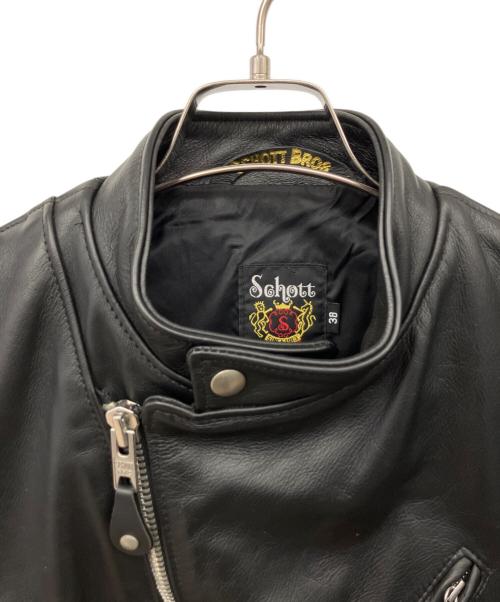 Schott（ショット）Schott (ショット) ライダースジャケット ブラック サイズ:38の古着・服飾アイテム