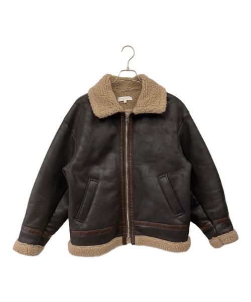 BEAUTY&YOUTH UNITED ARROWS（ビューティーアンドユースユナイテッドアローズ）BEAUTY&YOUTH UNITED ARROWS (ビューティーアンドユースユナイテッドアローズ) フェイクムートンジャケット ブラウン サイズ:Lの古着・服飾アイテム