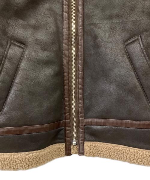 BEAUTY&YOUTH UNITED ARROWS（ビューティーアンドユースユナイテッドアローズ）BEAUTY&YOUTH UNITED ARROWS (ビューティーアンドユースユナイテッドアローズ) フェイクムートンジャケット ブラウン サイズ:Lの古着・服飾アイテム