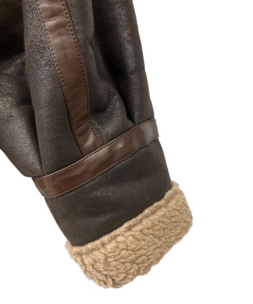 BEAUTY&YOUTH UNITED ARROWS（ビューティーアンドユースユナイテッドアローズ）BEAUTY&YOUTH UNITED ARROWS (ビューティーアンドユースユナイテッドアローズ) フェイクムートンジャケット ブラウン サイズ:Lの古着・服飾アイテム