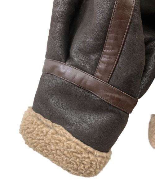 BEAUTY&YOUTH UNITED ARROWS（ビューティーアンドユースユナイテッドアローズ）BEAUTY&YOUTH UNITED ARROWS (ビューティーアンドユースユナイテッドアローズ) フェイクムートンジャケット ブラウン サイズ:Lの古着・服飾アイテム