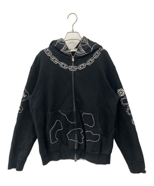 A BATHING APE（ア ベイシング エイプ）A BATHING APE (ア ベイシング エイプ) ジップパーカー ブラック サイズ:Mの古着・服飾アイテム