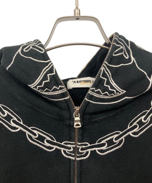 A BATHING APE（ア ベイシング エイプ）A BATHING APE (ア ベイシング エイプ) ジップパーカー ブラック サイズ:Mの古着・服飾アイテム