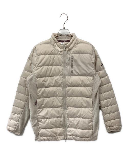 adidas（アディダス）adidas (アディダス) ゴルフダウンジャケット アイボリー サイズ:Lの古着・服飾アイテム