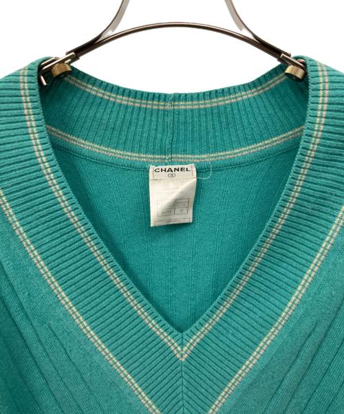 CHANEL（シャネル）CHANEL (シャネル) 厚手ニット スカイブルー サイズ:38の古着・服飾アイテム