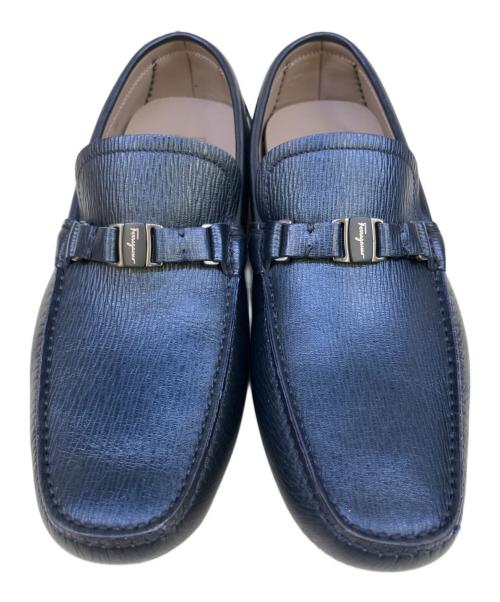 Salvatore Ferragamo（サルヴァトーレ フェラガモ）Salvatore Ferragamo (サルヴァトーレ フェラガモ) ドライビングシューズ ネイビー サイズ:US8の古着・服飾アイテム
