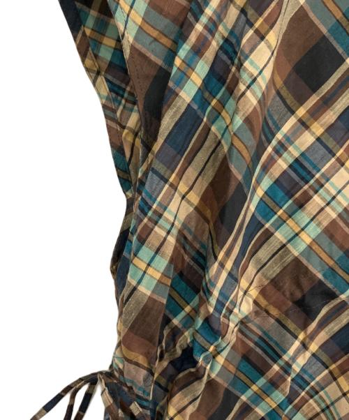 Curensology（カレンソロジー）Curensology (カレンソロジー) スラブチェックブラウス ブラウン サイズ:Fの古着・服飾アイテム