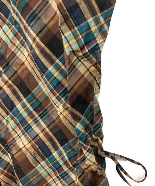 Curensology（カレンソロジー）Curensology (カレンソロジー) スラブチェックブラウス ブラウン サイズ:Fの古着・服飾アイテム