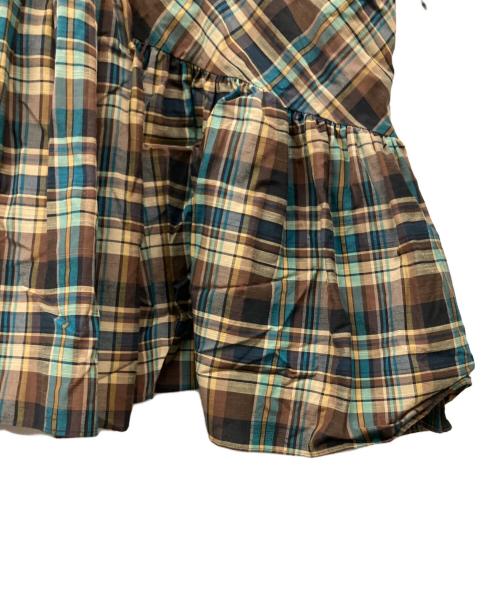 Curensology（カレンソロジー）Curensology (カレンソロジー) スラブチェックブラウス ブラウン サイズ:Fの古着・服飾アイテム