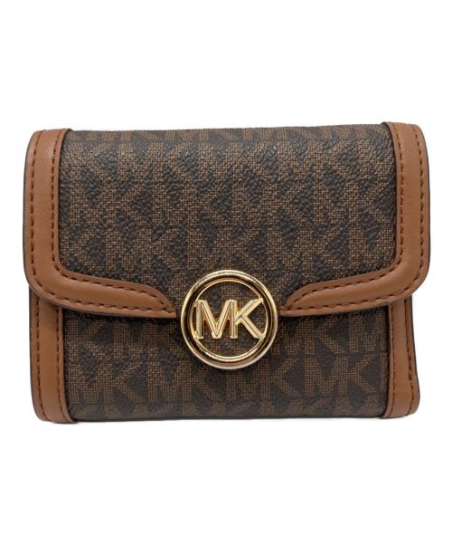 MICHAEL KORS（マイケルコース）MICHAEL KORS (マイケルコース) 3つ折り財布 ブラウンの古着・服飾アイテム
