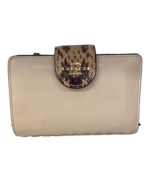 COACH（コーチ）COACH (コーチ) 2つ折り財布 ベージュの古着・服飾アイテム