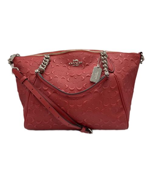 COACH（コーチ）COACH (コーチ) 2WAYバッグ レッドの古着・服飾アイテム