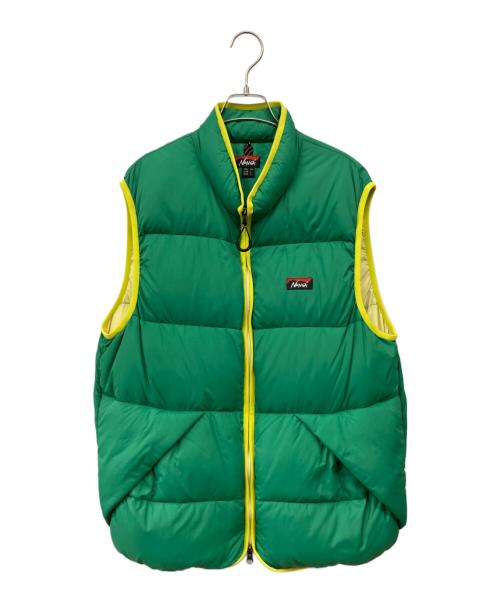 NANGA（ナンガ）NANGA (ナンガ) ダウンベスト グリーン×イエロー サイズ:XLの古着・服飾アイテム