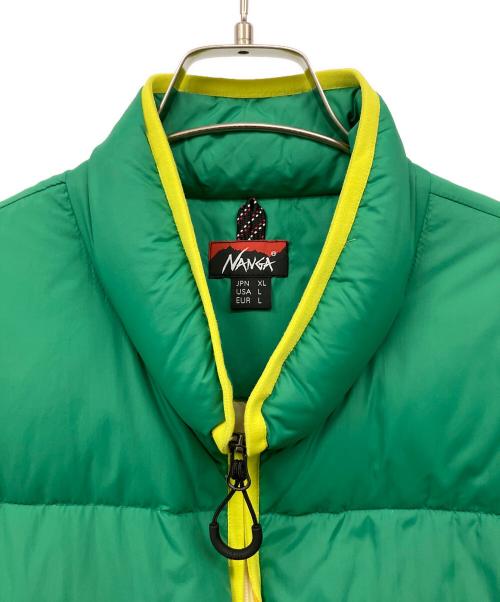 NANGA（ナンガ）NANGA (ナンガ) ダウンベスト グリーン×イエロー サイズ:XLの古着・服飾アイテム