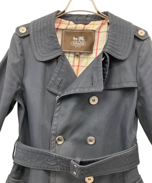 COACH（コーチ）COACH (コーチ) トレンチコート ネイビー サイズ:Lの古着・服飾アイテム