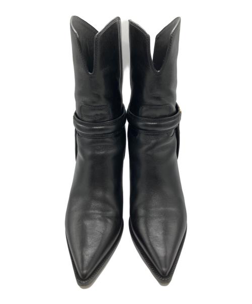 CELINE（セリーヌ）CELINE (セリーヌ) トリオンフチャームハーネス ショートヒールブーツ ブラック サイズ:23.5の古着・服飾アイテム