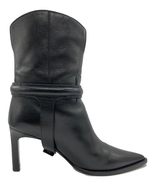 CELINE（セリーヌ）CELINE (セリーヌ) トリオンフチャームハーネス ショートヒールブーツ ブラック サイズ:23.5の古着・服飾アイテム