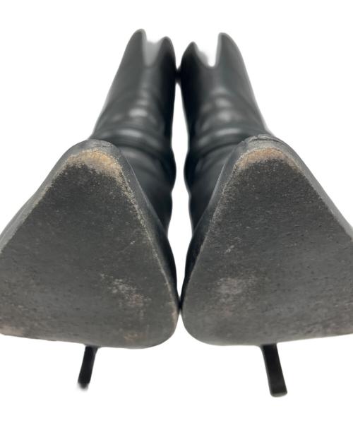 CELINE（セリーヌ）CELINE (セリーヌ) トリオンフチャームハーネス ショートヒールブーツ ブラック サイズ:23.5の古着・服飾アイテム