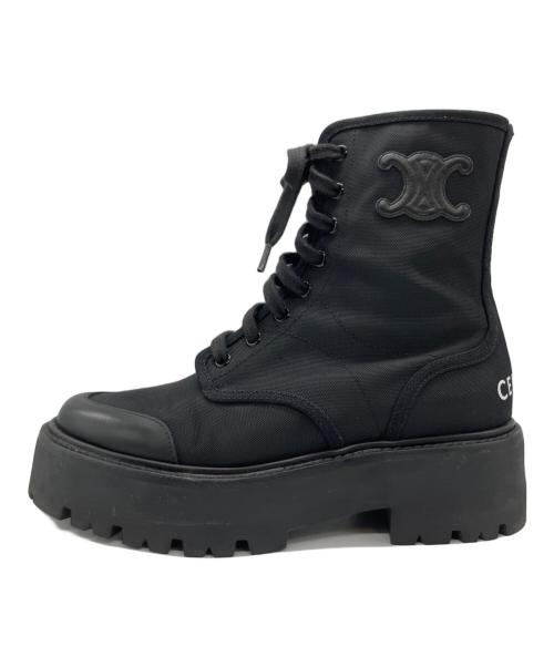 CELINE（セリーヌ）CELINE (セリーヌ) ハイカットスニーカー ブラック サイズ:38の古着・服飾アイテム