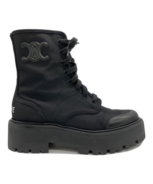 CELINE（セリーヌ）CELINE (セリーヌ) ハイカットスニーカー ブラック サイズ:38の古着・服飾アイテム