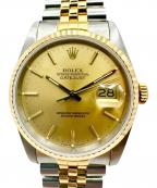 ROLEXロレックス）の古着「Datejust 36 デイトジャスト 36 Ref.16233 36mm シャンパン文字盤」｜シャンパンダイヤル