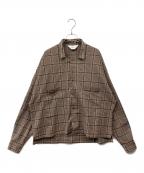 wonderlandワンダーランド）の古着「長袖シャツ」｜ブラウン×グリーン