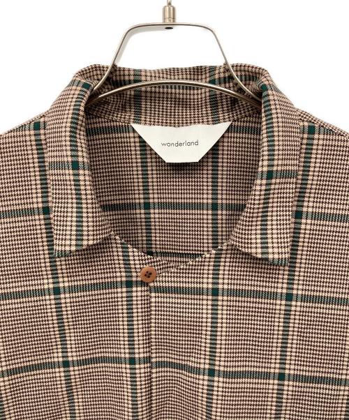 wonderland（ワンダーランド）wonderland (ワンダーランド) 長袖シャツ ブラウン×グリーン サイズ:1の古着・服飾アイテム