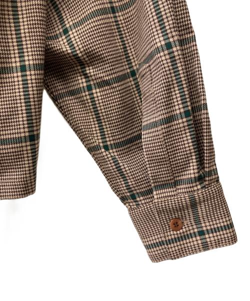 wonderland（ワンダーランド）wonderland (ワンダーランド) 長袖シャツ ブラウン×グリーン サイズ:1の古着・服飾アイテム