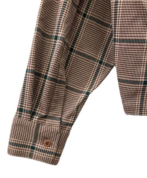 wonderland（ワンダーランド）wonderland (ワンダーランド) 長袖シャツ ブラウン×グリーン サイズ:1の古着・服飾アイテム