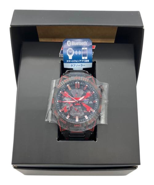 CASIO（カシオ）CASIO (カシオ) EDIFICE (エディフィス) 腕時計 ブラック×レッドの古着・服飾アイテム