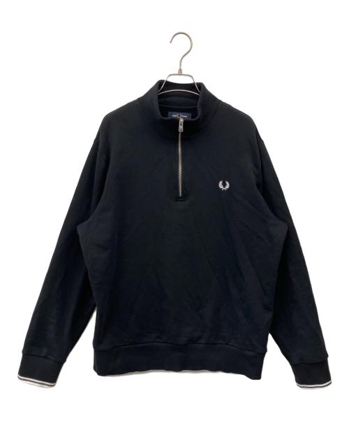 FRED PERRY（フレッドペリー）FRED PERRY (フレッドペリー) ハーフジップスウェット ブラック サイズ:XLの古着・服飾アイテム